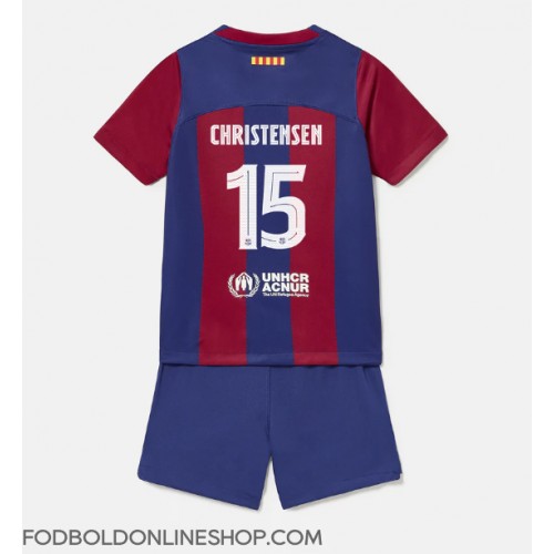 Barcelona Andreas Christensen #15 Hjemme Trøje Børn 2023-24 Kortærmet (+ Korte bukser)